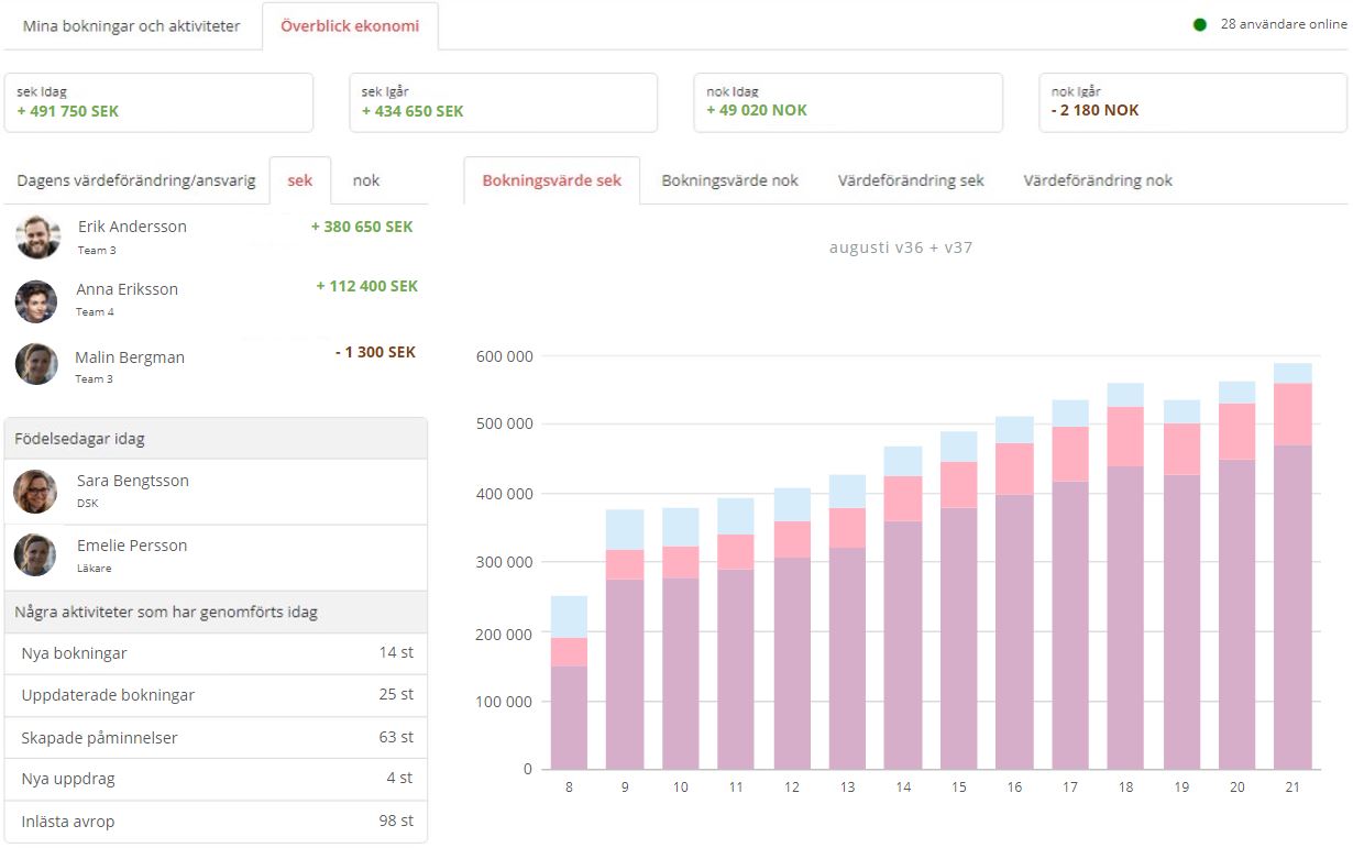 Customer profile user interface